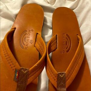 Rainbow Brown Leather Sandals